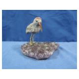 Peter Muller Handcarved Gemstone Hummingbird on