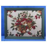 Framed Puff Fabric Art Piece