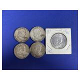 5 Franklin Half Dollars