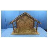 Wooden Nativity Scene Stable
