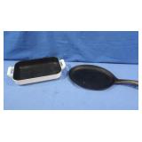 Vintage Cast Iron Oval Skillet 15x7" and Vintage