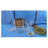 Vintage L.E. Smith Amber Heritage Glass Deviled