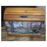 Decorative Wooden Chest 22x13x18"H