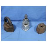 3 Vintage&Antique Sad Irons (two from A.C.