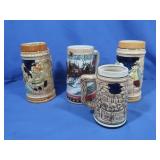 4 Beer Steins Made in Japan