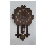 Antique Spanish Mission Style Wall Clock by