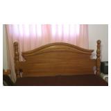 Wooden Headboard 64"L, 48.5"H &Bed Frame approx