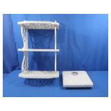 Plastic Wall Shelf 15x8x21"H &Bathroom Scales