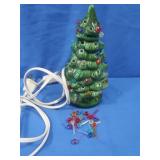 Vintage Miniature Ceramic Lit Christmas Tree