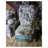 Vintage Upholstered Reclining Armchair