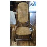 Vintage Bentwood Rocking Chair w/Cane Weaved Seat