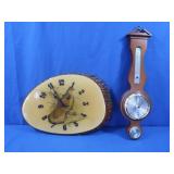 Wooden Ruffed Grouse Clock 17x13& Wood"Weather