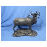Metal (Bronze?) Elk Statue 13x6x11" *back hoof