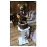 Wooden Pedestal Stand 12x12.75x22"H &Gardener