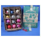 12 Vintage Shiny Brite Christmas Ornaments