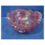 Vintage L.E. Smith Iridescent Pink Comet & Stars