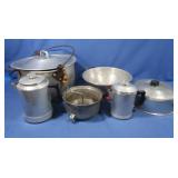 Lg Metal Pot,Colander,Bowl&more