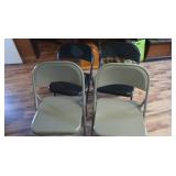 4 Folding Card Table Chairs - Good