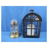 Decorative Medal Lantern w/LED 13" tall, Quartz