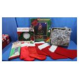 Lighted Window Decor,Tinsel,Stockings &more