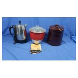 Vintage Corn Popper,Percolator Coffee Pot&Cookie