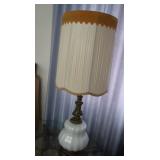 Vintage Mid-Century Modern Table Lamp w/glass &