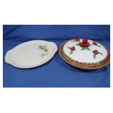 Vintage Ceramic Lidded Pie Dish&Vintage"Maple