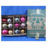 12 Vintage Shiny Brite Christmas Ornaments