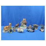 Ceramic&Wood Wildlife Figurines