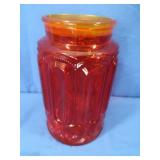 L.E. Smith Moon & Star Amberina Apothecary-No Lid