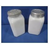Vintage Milk Glass Salt & Pepper by Hazel Atlas