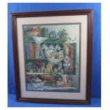 Framed Country Theme Print approx 22x26"