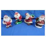 4 Golfing Santa Figures