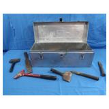 Metal Toolbox w/VAriety of Chisels&more
