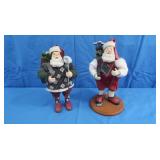 2 Golfing Santa Figures