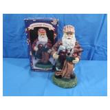 1995 Golfing Santa Hermitage Pottery-ceramic