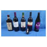 4 Bottles of Wire,Seagrams 7 Whiskey,Liqueur-all