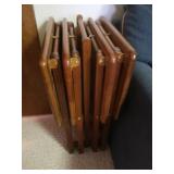 Wooden TV Tray Set w/Stand