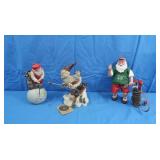 3 Santa Decorations