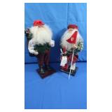 2 Golfing Santa Figures St. Nicholas Square