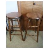 2 Wooden Stools-30" Tall