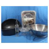 Enamel Roaster Pan,Lg Bowl,Cruet Dispensers&more