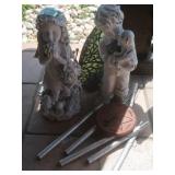 Patio/Garden Figures approx. 18"H,Wind Chime&more