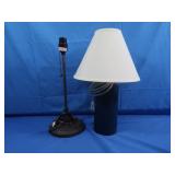 2 Table Lamps(1 Cast iron base, 1 cermaic