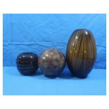 Glass Vase&Glass Orb on Pedestal