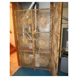 Vintage Bohemian-style Rattan Wicker Room Divider