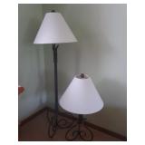 2 Lamps-57"Floor,33"Metal Table