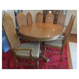 Dining Room Table w/Leaf 60x42" w/8 Chairs-Good