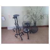 HOme Decor-3 Candleholder,Wastebasket,Floral