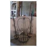 2 Metal Wine Rack Sculptures 47"H,Metal Plant